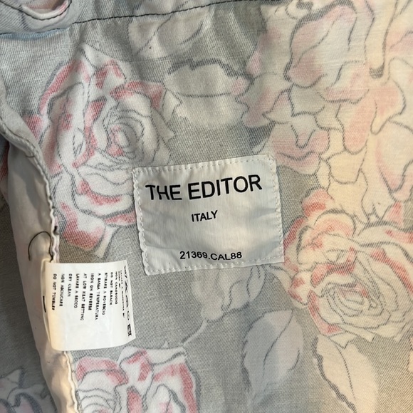 Designer The Editor Italy Military Green Floral “Calypso” Jacket in Medium - Picture 5 of 9